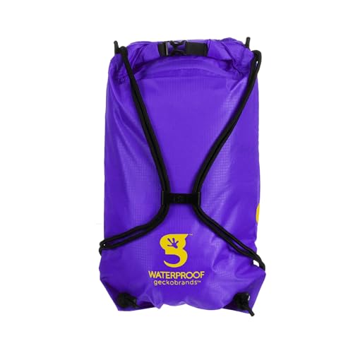 Image of geckobrands Embark 10L Drawstring Backpack - Waterproof, Lightweight Dry Bag for Beach, Hiking, and Light Water Activities