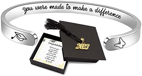 Graduation Gifts for Her 2023 Inspirational Bracelets for Women Bangle 2023 Graduation Gifts Friendship Bracelets College Graduation Teen Girl Gifts Mantra Jewelry (You Were made to))