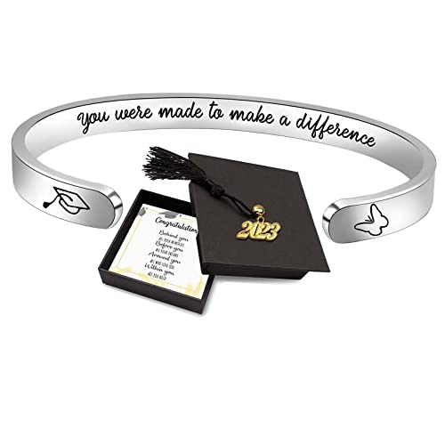 Graduation Gifts For Her 2023 Inspirational Bracelets For Women Bangle 2023 Graduation Gifts Friendship Bracelets College Graduation Teen Girl Gifts Mantra Jewelry (You Were Made To)) #TOP9