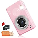 Macchina Fotografica Digitale FHD 1080p, Scheda Memoria 32GB, Zoom 16x, Fotocamera Digitale Portatile Con Batteria 1300mAh, Schermo 2,4Pollici E Macchina Fotocamera Bambini (Regalo Natale Bambini).