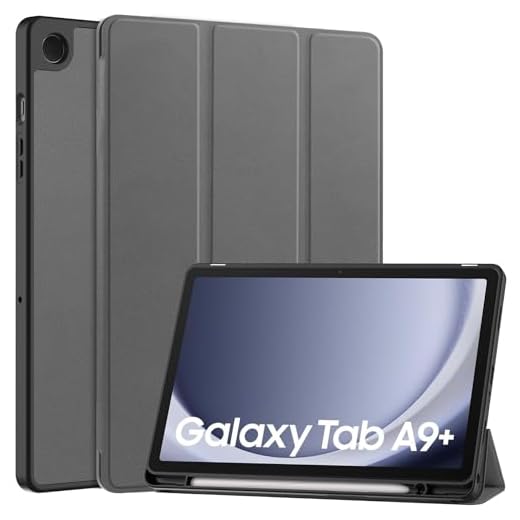 Capa do caso da tabuleta. Capa inteligente fina compatível com Samsung Galaxy Tab A9 Plus, capa de 11 polegadas SM-X210/SM-216/SM-X218 com suporte para caneta S integrado, capa protetora de TPU macio,