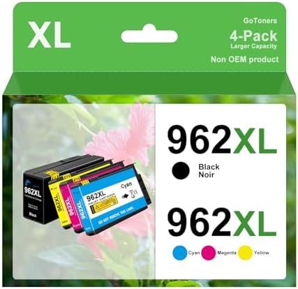AMAZINK 962XL Ink Cartridges, 4 Pack (BK,C,M,Y) For - View #8