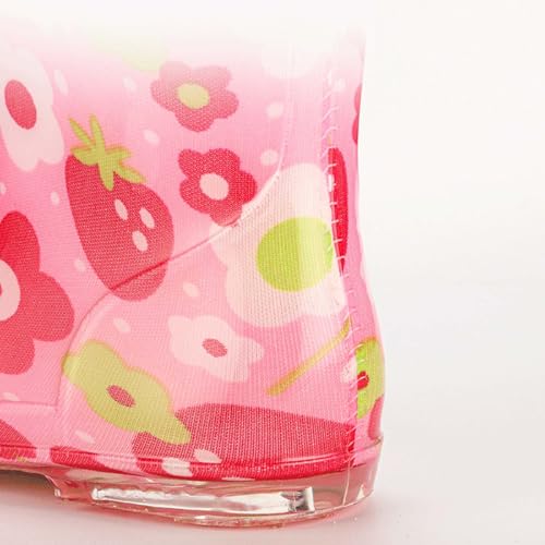 IWIHMIV Rain Boots for Toddler Girls Kids Lightweight Rain Boots Boys Non Slip Short Rainboots with Handles2