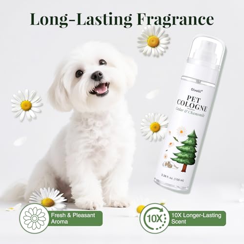 Image of Pet Cologne Spray for Dogs & Cats - Natural Deodorizing Perfume - Long-Lasting Scent - Alcohol-Free, Hypoallergenic, Safe Grooming Spray for Pets