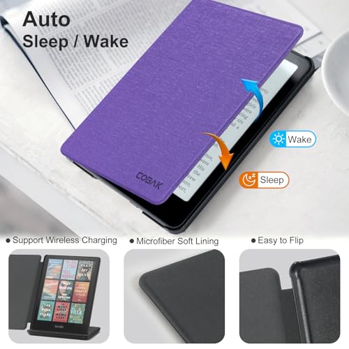 Image of CoBak Magnetic Case for 7 inch Kindle Paperwhite 12th Gen 2024 and Kindle Colorsoft - Compatible with iPhone MagSafe, for Samsung /Belkin /Anker Wireless Charging Pads, Lightweight, Auto Sleep Wake