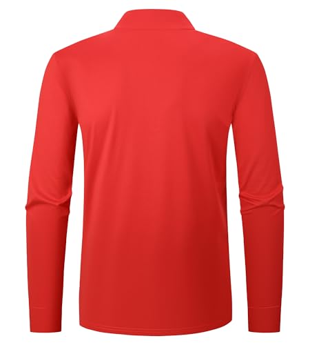 Alex Vando Mens Golf Shirts Long Sleeve Mock Neck Color Block Zipper Polo Shirt for Men2