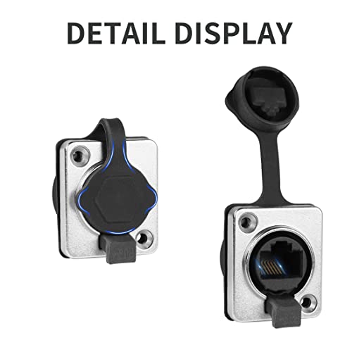 Conector Panel RJ45 YACSEJAO 90° Impermeable Pack 2 miniatura 4