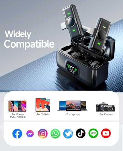 Image of Wireless Lavalier Microphone for iPhone: ๐๐H with Charging Case