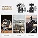 Leaplumin 2-in-1 Cold Shoe Ball Head for Phone Mount, 360°Rotating Metal Cold Shoe Ball Head Camera Mount for 1/4” & 3/8” Tripod/Monopod/DSLR Camer/Phone Mount/Tablet Mount-Max Load 3kg/6.6lb