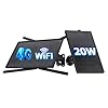 SHIWOJIA 20W Router 4G LTE Solare, Estensore WiFi Esterno, Ripetitore di Segnale con SIM, Portata WiFi 50M, IP66 Impermeabile, Autonomia Prolungata 24/7, Batteria da 20100mAh