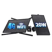 SHIWOJIA 20W Router 4G LTE Solare, Estensore WiFi Esterno, Ripetitore di Segnale con SIM, Portata WiFi 50M, IP66 Impermeabile, Autonomia Prolungata 24/7, Batteria da 20100mAh