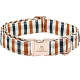 Lionheart Glory Plaid Dog Collar - Heavy Duty, Adjustable, Fall Collar for Medium Dogs, Female or Male