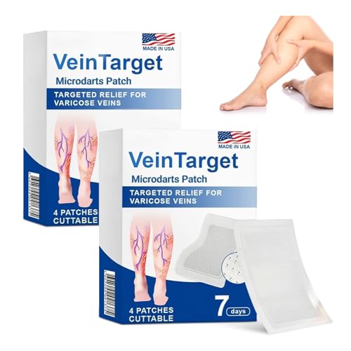 Vein Target Microdarts Patch Professional Varicose Veins Treatment for Legs Vein Target Patch Natural Ingredients Leg Treatment for All Skin Types
