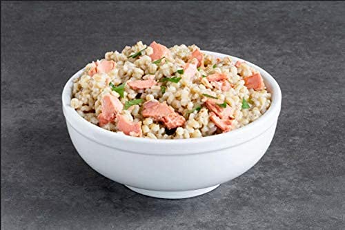 Live Ocean Salmon Risotto Bowls made with Wheat 4 10oz bowls 28g of Protein, 1030mg of Omega 3's, Fully cooked, Microwaveable, Ready in 80 seconds