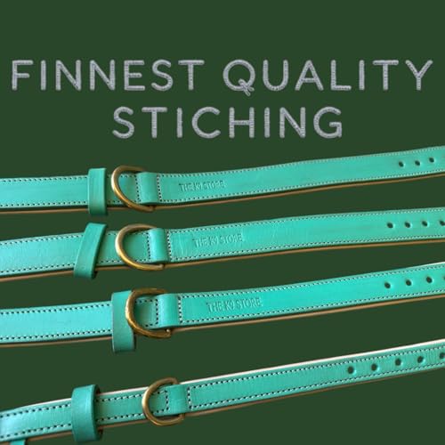 Image of High Graded Premium Leather Dog Collar- Dog Collar for Large Dogs, Dog Collar for Med, Dog Collar Belt (Green, Size Neck - Large (18.5-22.5 Inch))