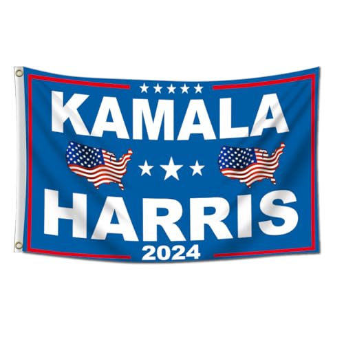 Kamala Harris Waltz 2024 Flag Kamala Harris Walz 2024 Flag Kamala Harris For President Flags for Indoor Outdoor Garden Lawn Yard Home Decor Blue