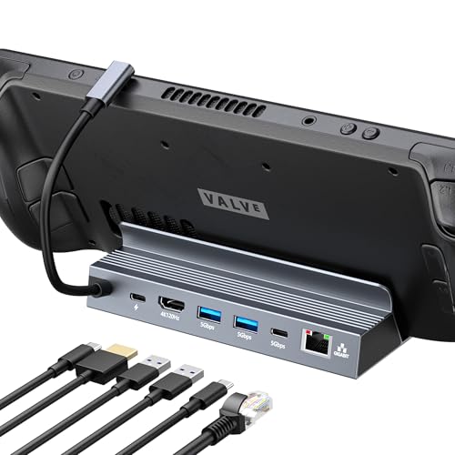 Steam Deck Dock, USB C Docking Station for Steam Deck OLED/Lenovo Legion Go/MSI Claw, 6 in 1 USB C...