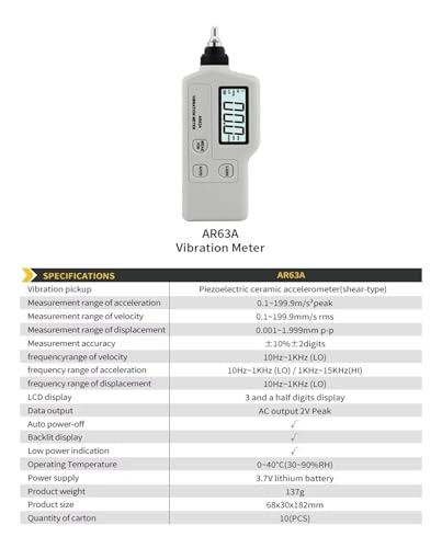 Compteur de vibrations de test industrielles sur site de production