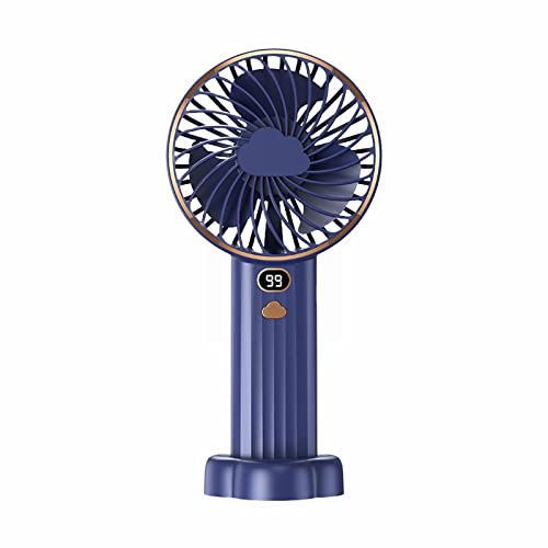 Mini Handheld Fan Battery Operated Personal Portable Display Digital Desk Fan 5 Speed Adjustable Usb Rechargeable Fan Powerful Eyelash Fan For Kids Girls Women Men Indoor Outdoor Travelling (Style-1) #TOP16
