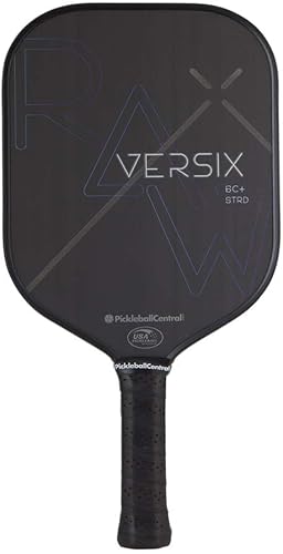 VERSIX RAW Carbon Fiber Pickleball Paddle,Polypropylene Honeycomb Core, T700 Toray Raw Carbon Fiber, 7.9oz (Midweight), 15mm Core