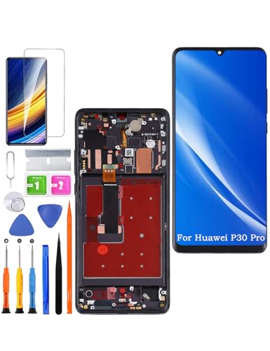 Screen Replacement for Huawei P30 Pro TFT, VOG-L29 VOG-L09 LCD Touch Panel Display Digitizer Assembly Repair Parts with Kit（Black with Frame,Without Fingerprint,Not Curved Screen）