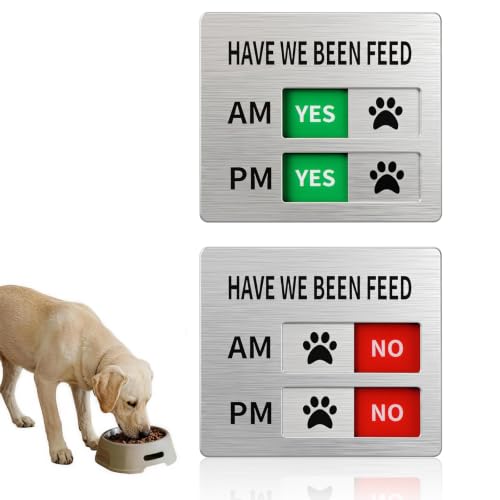 Magnetic Pet Feeding Reminder Sign, Puppy Daily Meal Tracker for Dogs Cats