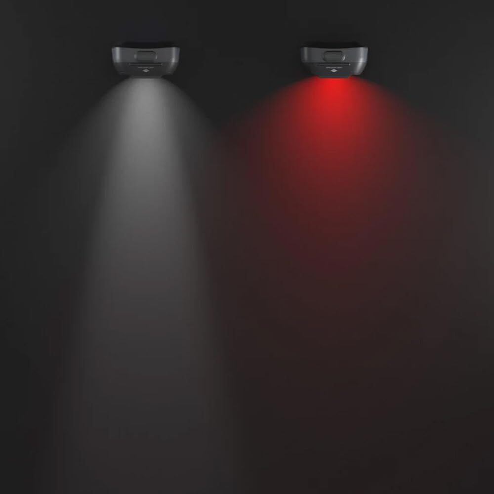 Silva Seek 420 Headlamp showing white and red light beams