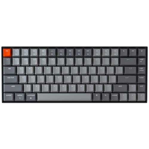 Keychron K2 75% Layout Bluetooth Wireless Mechanical Keyboard Super Switch/White LED Backlit/USB C/Anti Ghosting/N-Key Rollover, 84 Keys Gaming Keyboard for Mac Windows-Version 2 - Thumbnail 4