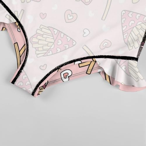 Image of Girls One Piece Swimsuit Macaroni Cheese Pasta Food Ruffles Swimwear Bathing Suits 3-12 Years