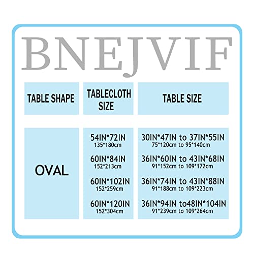 Bnejvif Oval Tablecloth Paisley Provence Tablecloth, French Oval Tablecloth, Floral Tablecloth, Spring/Summer Waterproof Wrinkle Free Durable Fabric Tablecloth For Oval Tables 54 X 72 In #TOP5