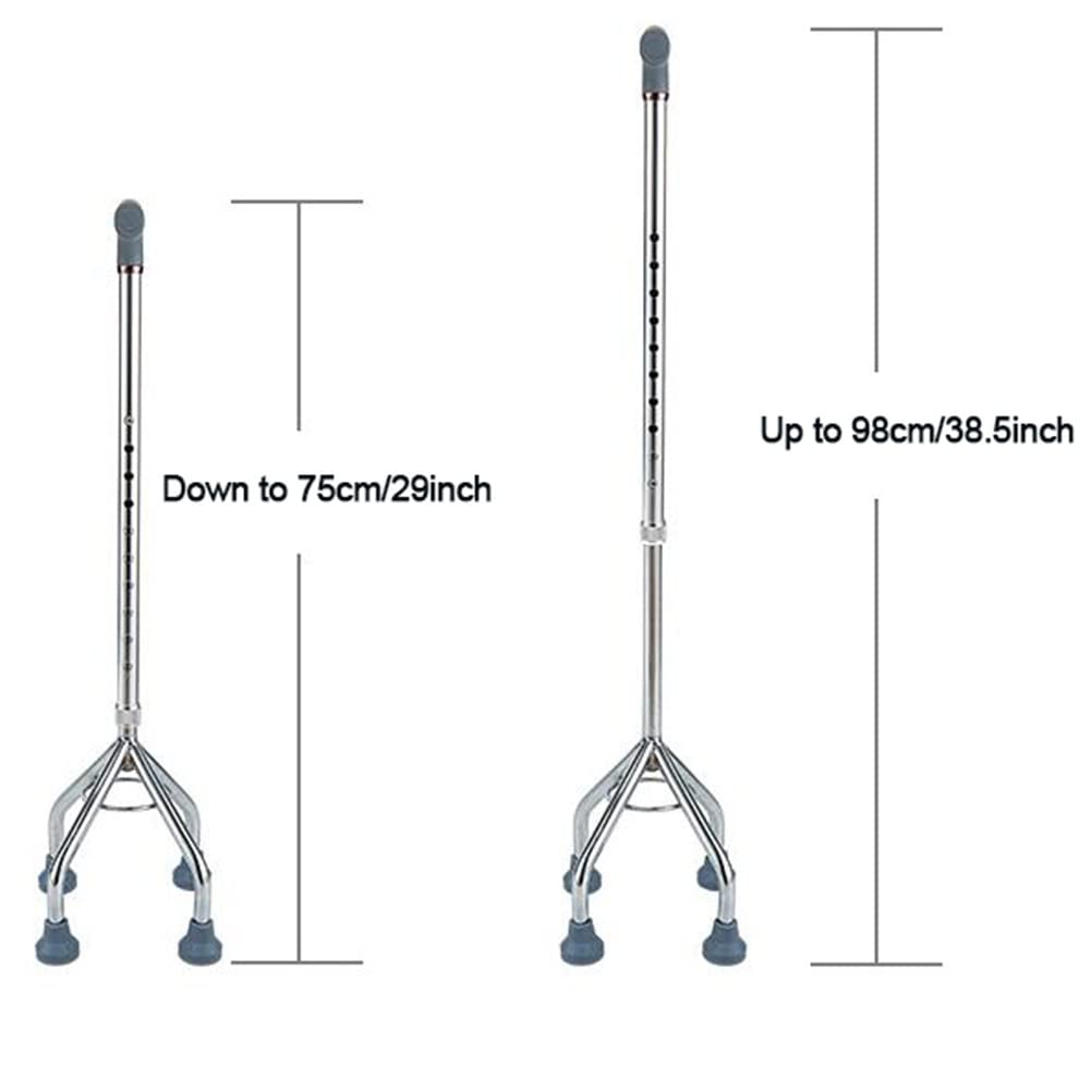 Muletas ergonómicas de Cuatro Patas, muletas para Ancianos con Puntas Antideslizantes, bastón Ligero para Caminar