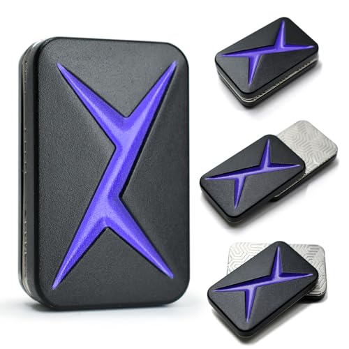 HIDEDC Metal Fidget Slider, EDC Fidget Toys for Adults (Purple/Black)