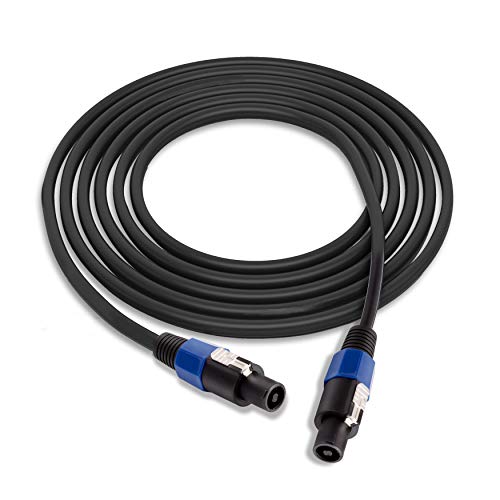 Pyle-Pro Audio Cord Connector To Male Speakon Connection 30 Ft 12 Gauge Black Heavy Duty Professional Speaker Cable Wire-Delivers Sound-Pyle Ppss30, Usb #TOP3