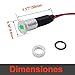 Taiss LED Indicator Pilot Dash Light with Symbols (Single Arrow) Green, 5/16
