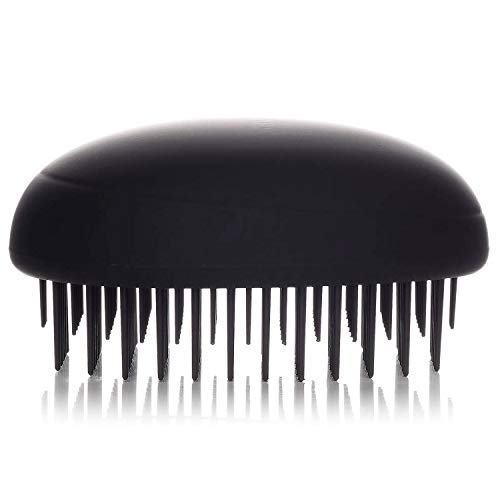 Kent PMB Black Pebble Scalp Massager Shampoo Brush, Shower Brush, and Travel Size Detangling Brush - Scalp Scrubber for Dandruff and Kids Hair Brush Hair Detangler - Hairbrush for Tangles