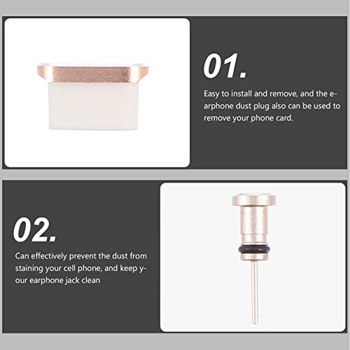 2 Pares Tampão De Poeira Fones De Ouvido Usb Tampa Anti-usb Plugues Antiporta Antiplugue Móvel Tampa