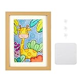 Kids Art Frames Front Opening A4, Childrens Artwork Display Picture Frame, Display Pictures in Portrait or Landscape, Artwork Display Storage Frames For Children Drawing Crafting,Holds 100 Paper Pcs