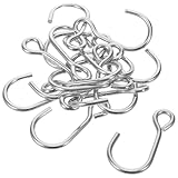 HEMOTON 15pcs Heavy Duty Stainless Steel Weight Scale Hanging Hooks with 6.5mm Inner Diameter, Metal Weighing Accessories for Industrial Scales and Balance Parts