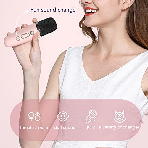 Topincn Mini Karaoke Machine, Hd Stereo Sound Mini Bluetooth Karaoke Speaker Instant Pairing Clear Sound For Speech (Pink) #TOP2