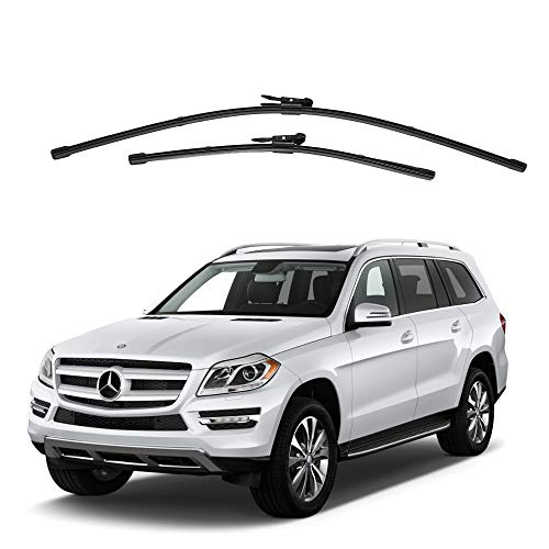 Image of Oshotto Frameless (O.E.M Type) Wiper Blades Compatible with Mercedes Benz GL (26 inch / 22 inch)
