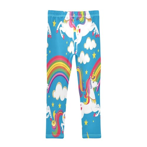 Toddler Girls Leggings Printed Yoga Pants Leggings Unicorn and Rainbow for Kids2