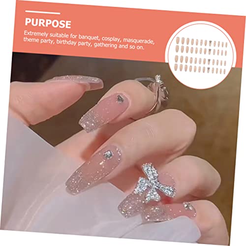 FRCOLOR 192 Pçs Chip De Nail Art Destacável Unhas Postiças Pontas Francesas Unhas Postiças Unhas Pos