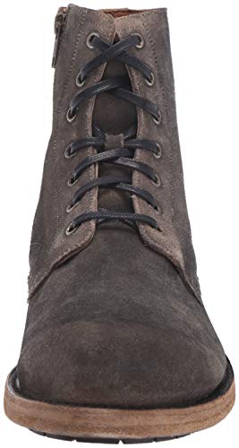 Frye Bowery Lace Up Vintage-Style 6 ¼” Leather Boots For Men Made From Pull Up Leather With Antique Brass Hardware, Goodyear Welt Construction, And Zipper Closure, Faded Black - 7.5M #TOP1