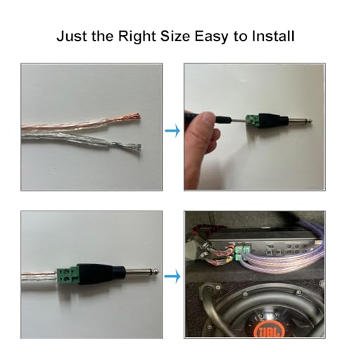 Conectores Jack 1/4 pulgadas para cable de audio 4 piezas miniatura 5