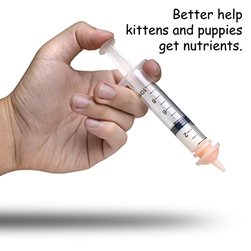 Pet Feeding Nipple For Kitten And Puppy Silicone Feeding Pacifier For Pets And Wildlife - Includes Mini, Original, Medium, Large, Double 1-10Ml Oring Syringe #TOP2