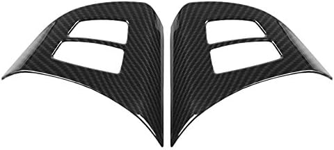 Car Decoration Cover Button Trim 2pcs Carbon Fiber Steering Wheel Button Frame Decoration Cover Trim for X5 E70 2008-2013