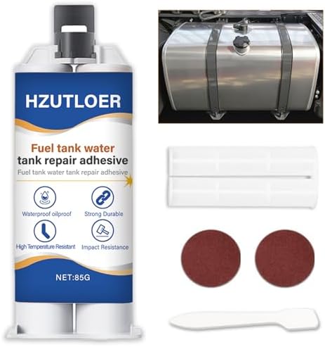 2.87oz(85g) Instant Fuel & Water Tank Repair Adhesive Kit-Waterproof, High-Temp Resistant for Cars, Motorcycles, Trucks, Solar Heaters-Fast Bonding, No Leakage, Easy DlY Fix