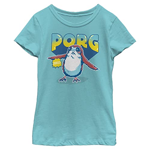 T-shirt Star Wars Porg fille XL coton bleu confortable