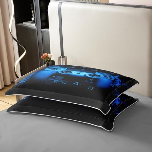 Housse de couette 140x200 console de jeu Homemissing en coton noir