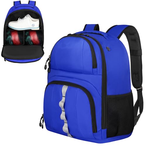 Goloni 2 Ball Bowling Backpack,Bowling Ball Bag with Shoe Compartment & Portective Foam Padded, Fits Shoes Up to US Mens Size 16 and Accessories